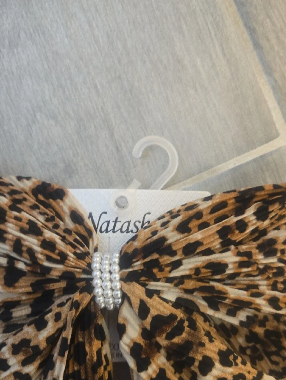 Natasha Denona Leopard Print Bow Hair Accent in Brown and Black